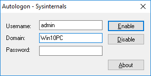 AutoLogon Window