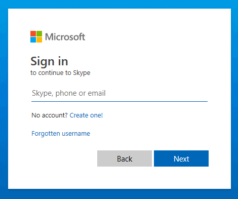 Skype Login