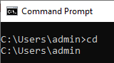 Output of CD command