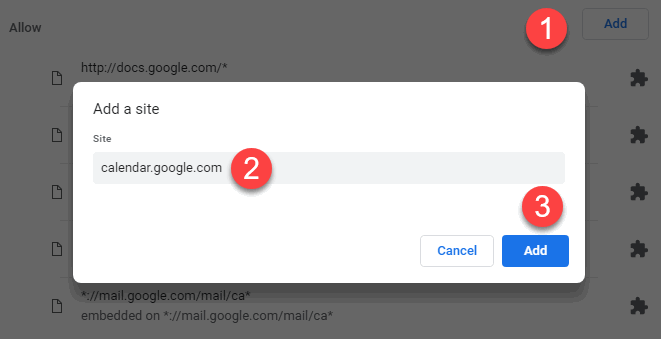 Allow notifications from Google Calendar in Chrome