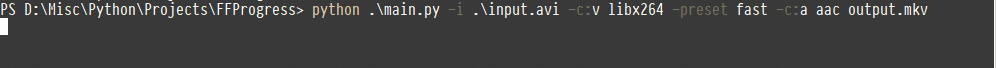 ASCII version of FFprogress