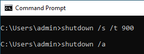 Aborting Windows shutdown from the command line